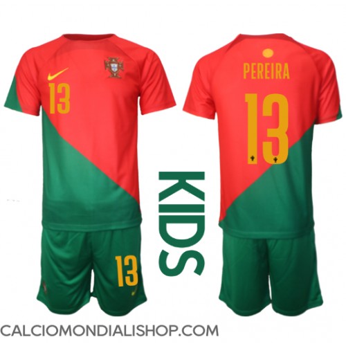 Maglie da calcio Portogallo Danilo Pereira #13 Prima Maglia Bambino Mondiali 2022 Manica Corta (+ Pantaloni corti)